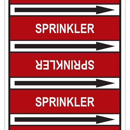 Značení potrubí, sprinkler